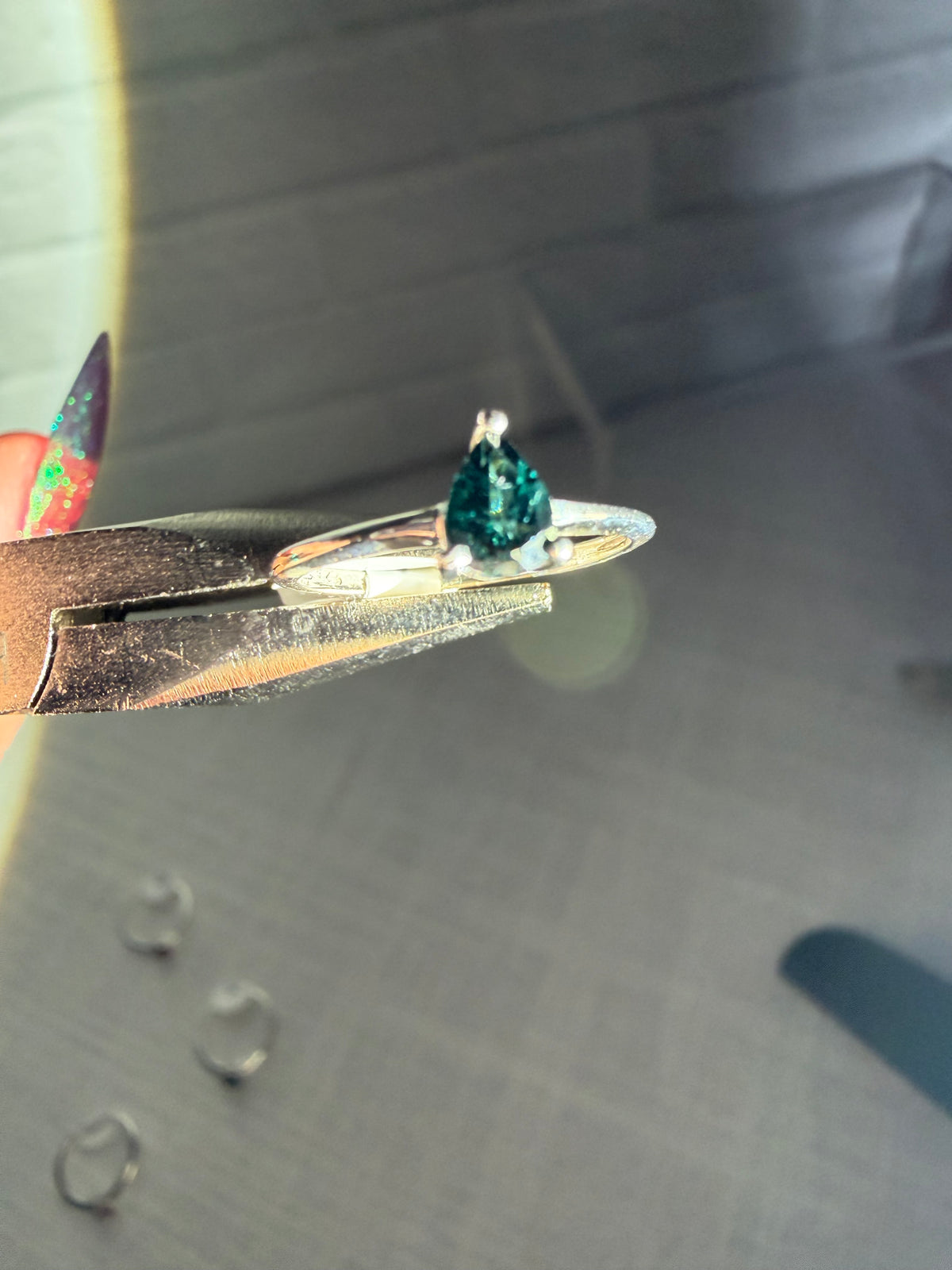 size 4 blue tourmaline ring