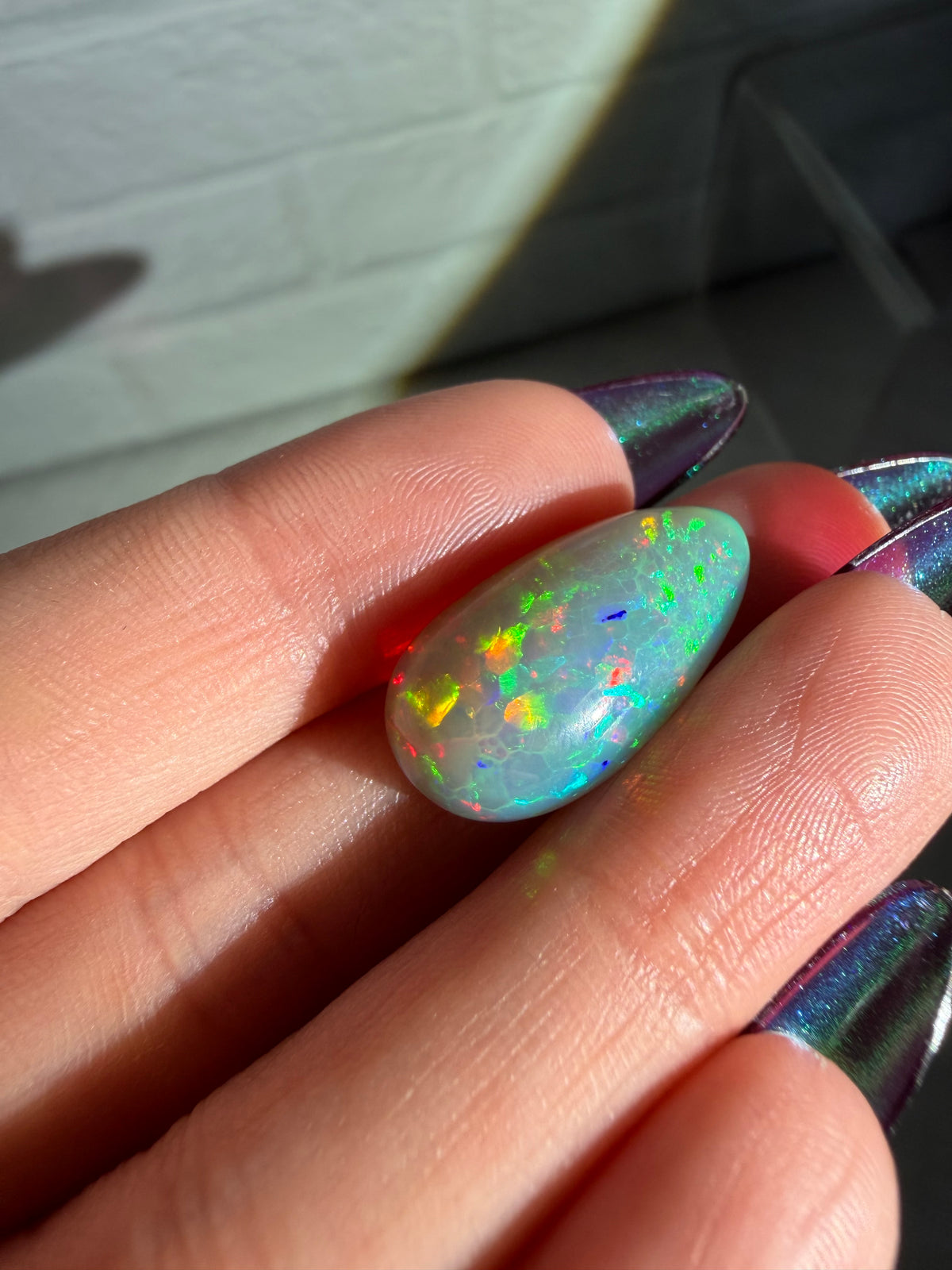 honeycomb opal cabochon b