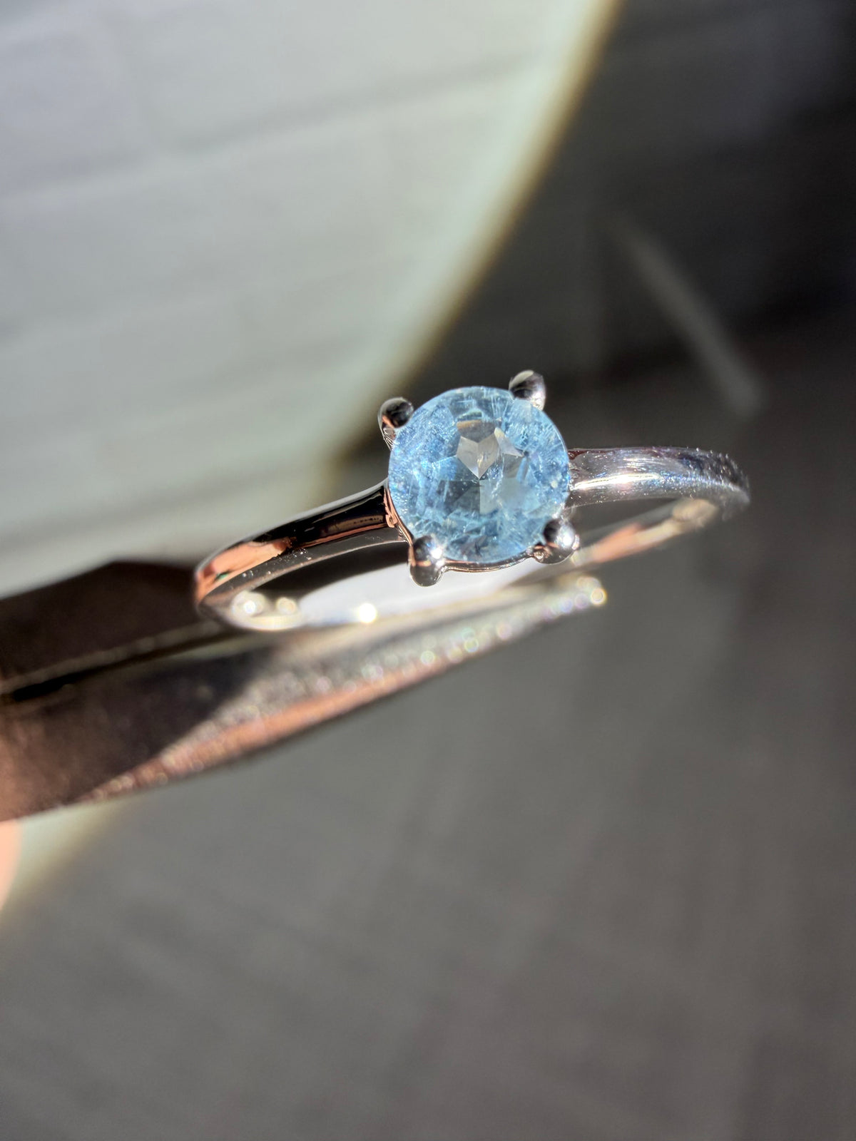 size 6 aquamarine ring