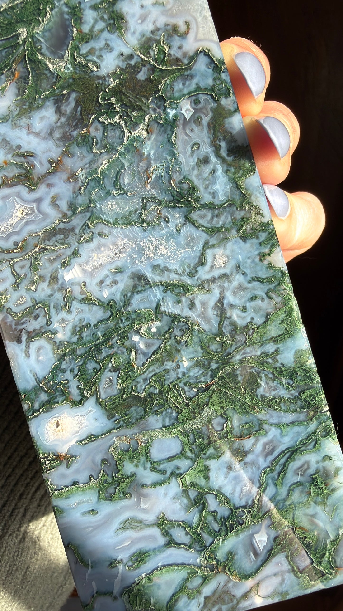 XL moss agate tower b