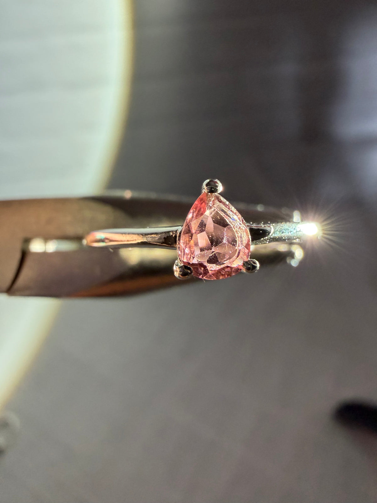 size 6 pink tourmaline ring