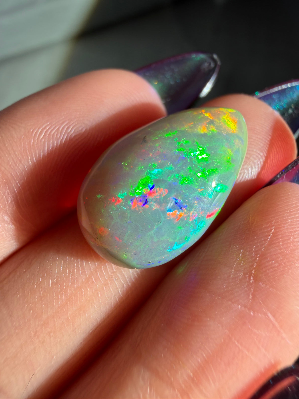 honeycomb opal cabochon