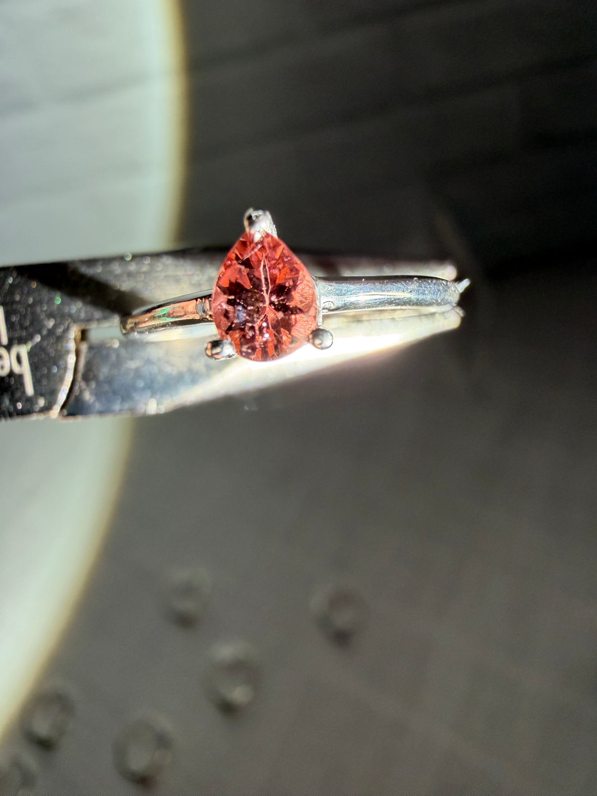 size 5 pink tourmaline ring