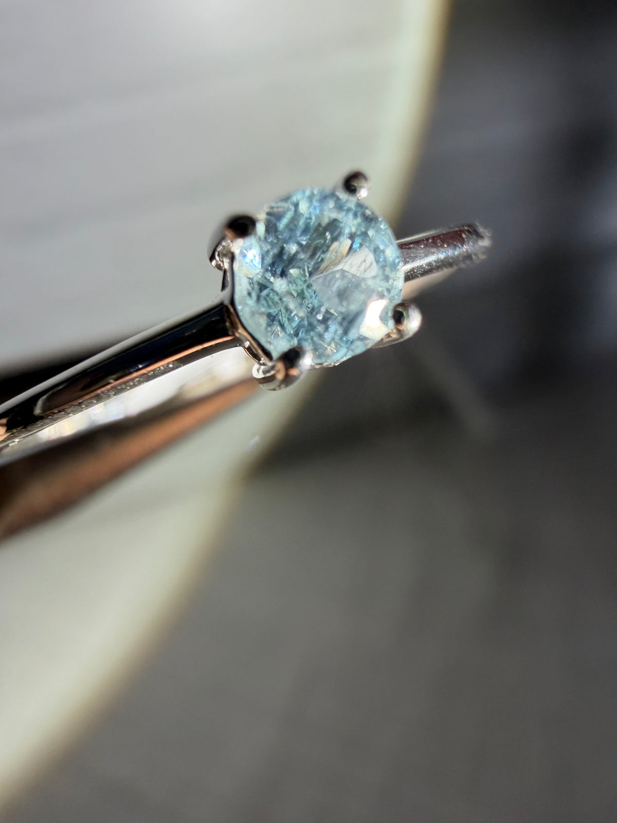 size 10 aquamarine ring