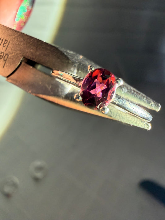 size 6 pink tourmaline ring