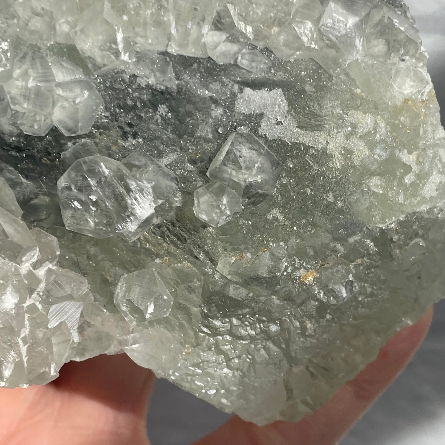 calcite on fluorite e