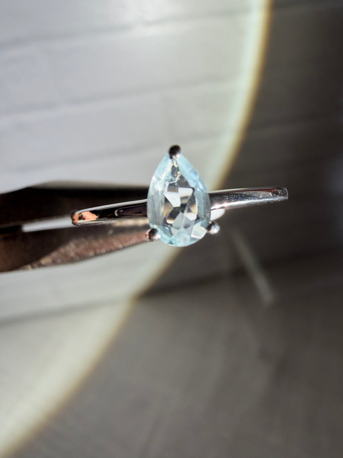 size 7 aquamarine ring