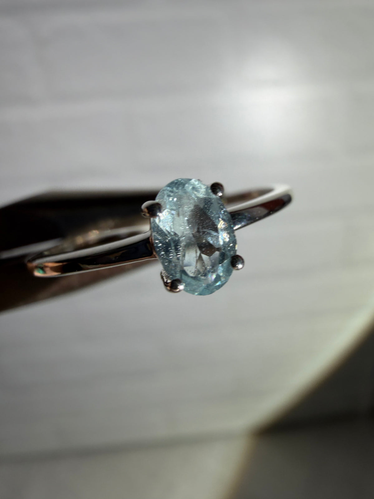 size 9 aquamarine ring