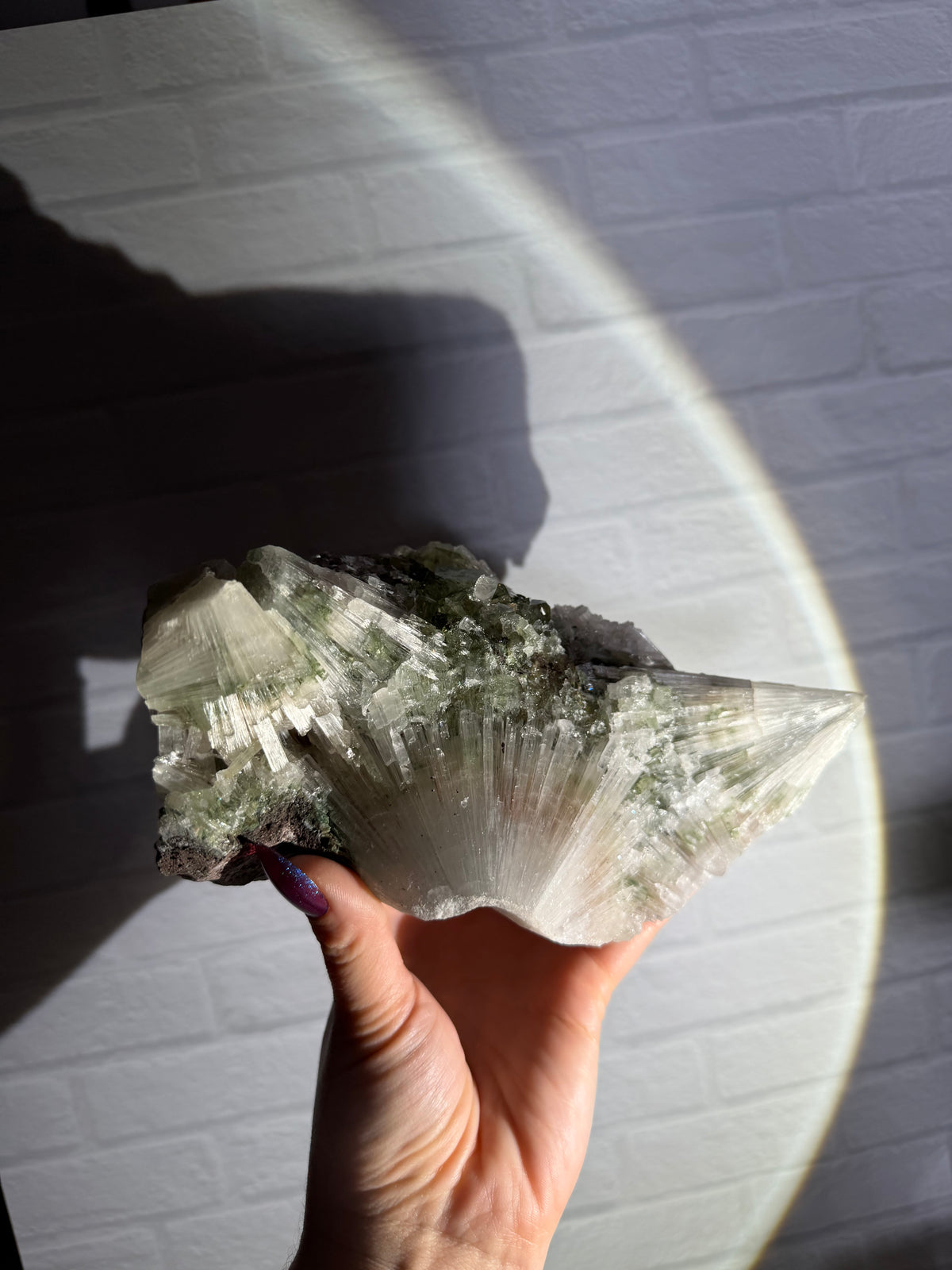 scolecite with green apophyllite c