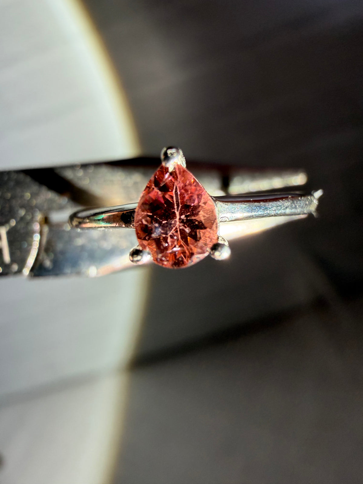 size 5 pink tourmaline ring