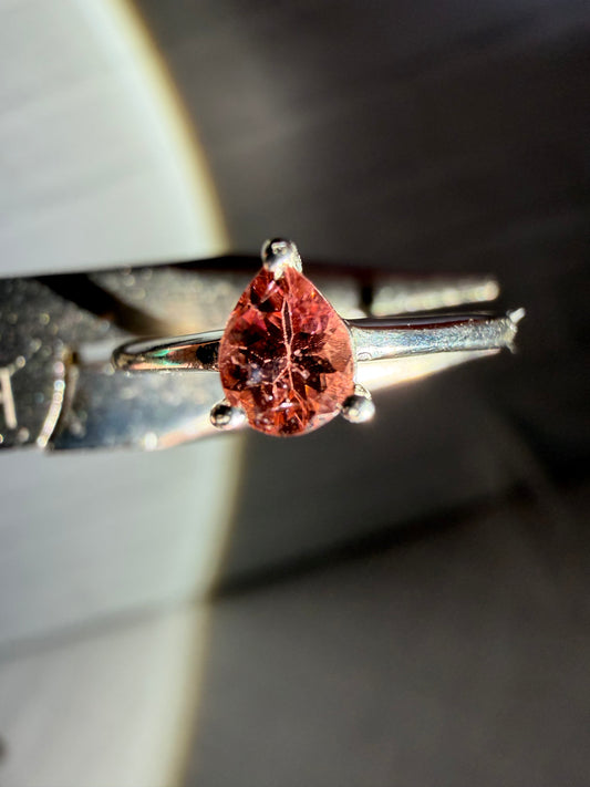 size 5 pink tourmaline ring