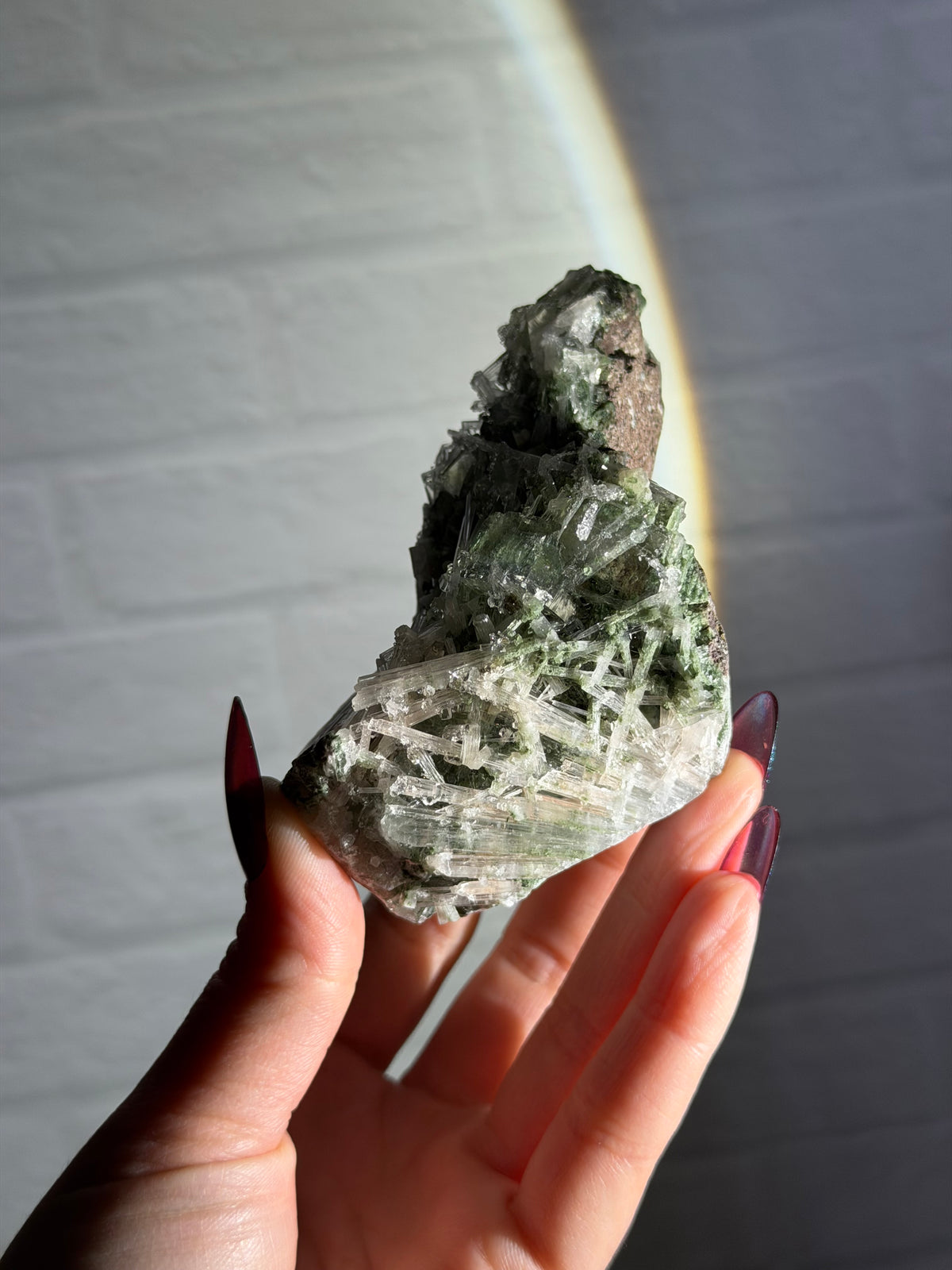scolecite with green apophyllite b