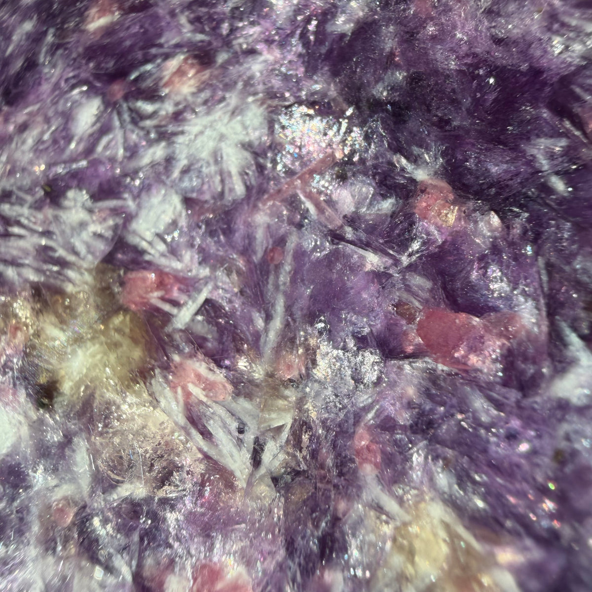 lepidolite with pink tourmaline slice b
