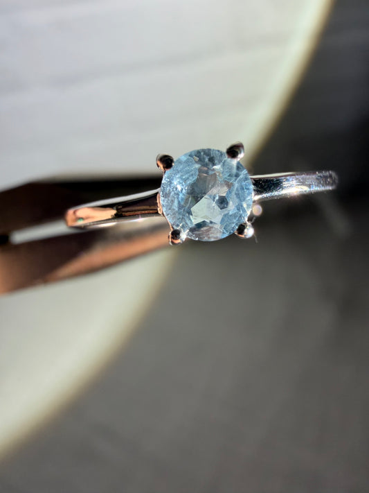 size 6 aquamarine ring