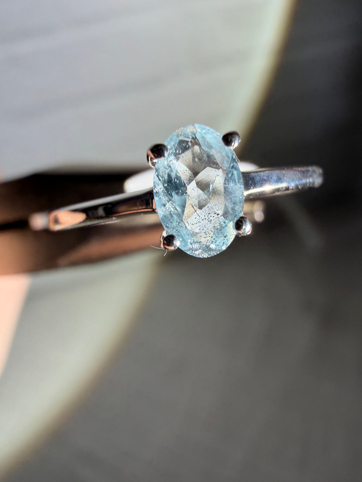 size 6 aquamarine ring