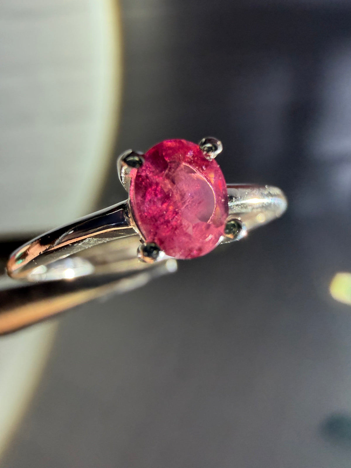 size 7 pink tourmaline ring