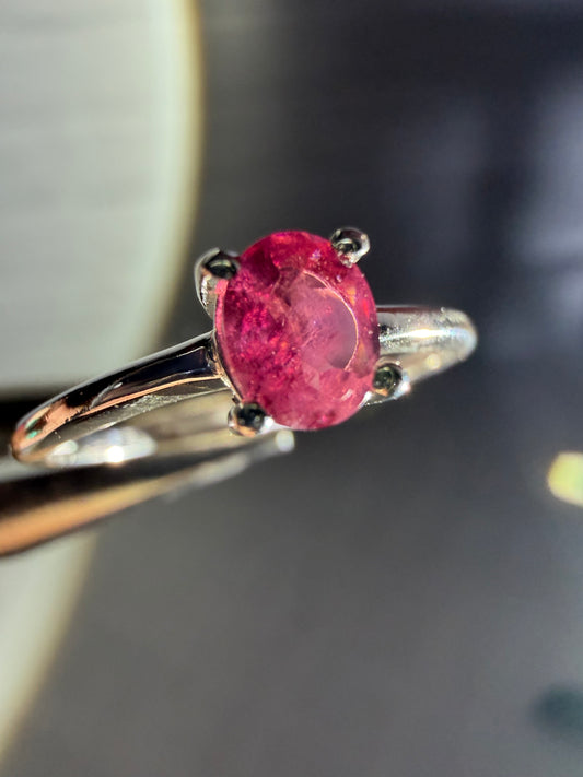 size 7 pink tourmaline ring