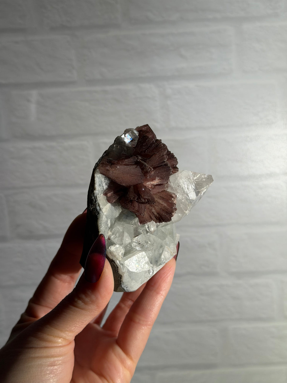 icy apophyllite with heulandite