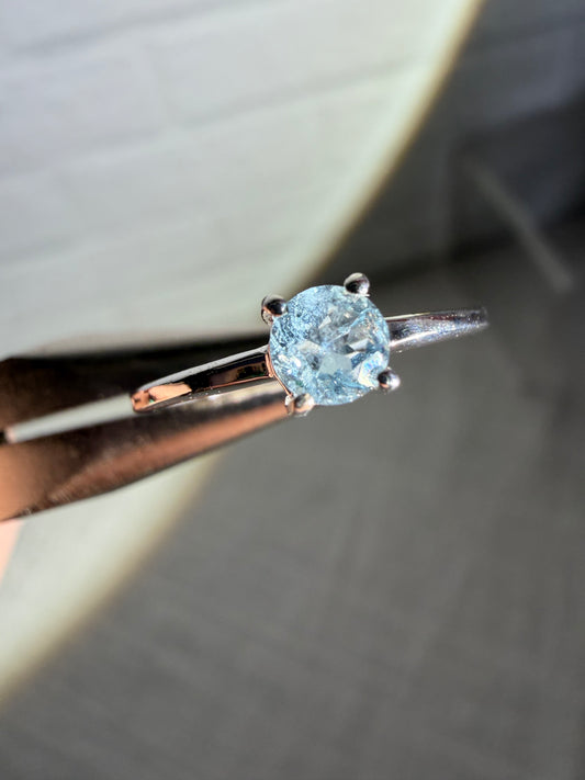 size 5 aquamarine ring