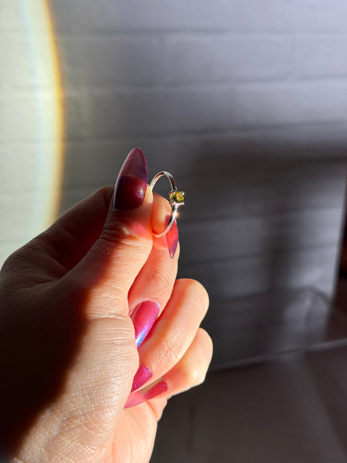 size 10 green tourmaline ring