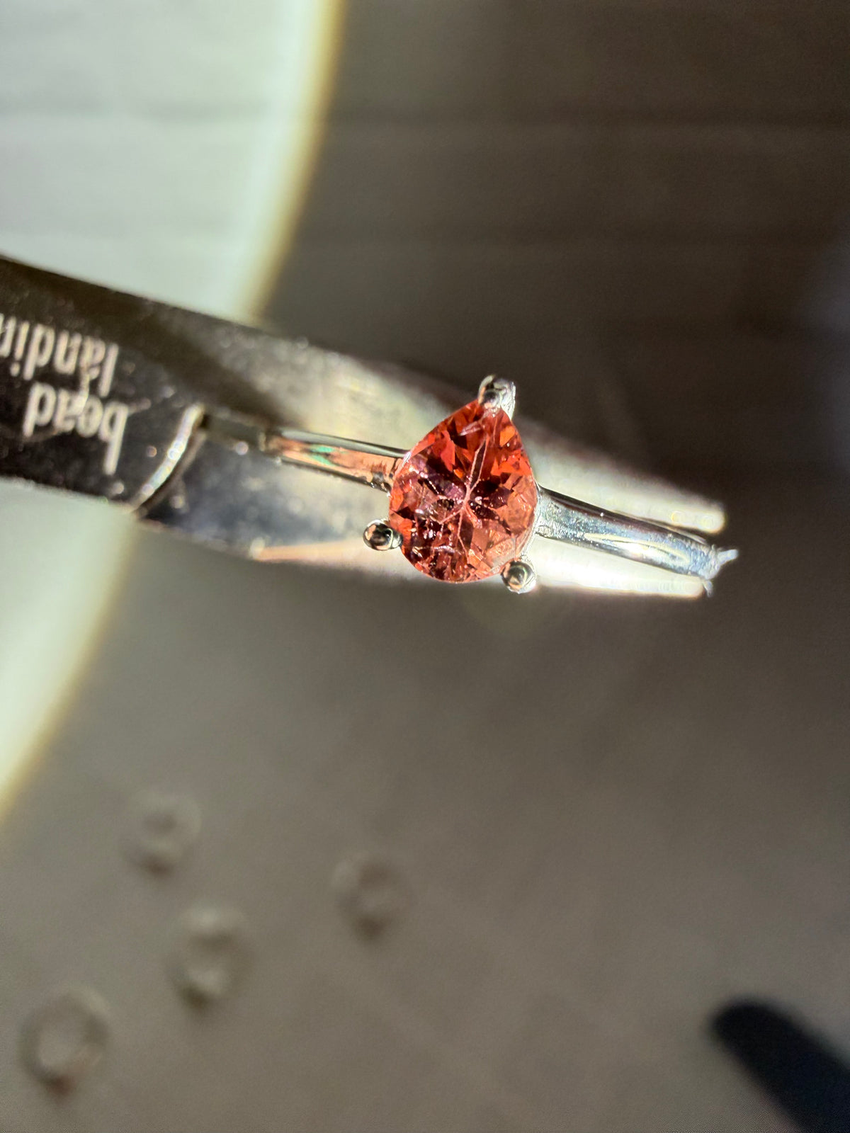 size 5 pink tourmaline ring