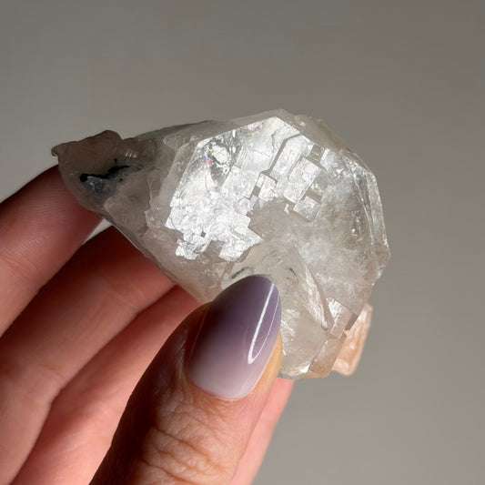 apophyllite with stilbite & black chalcedony m