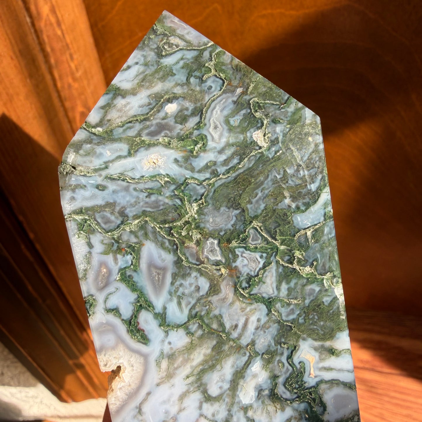 XL moss agate tower a