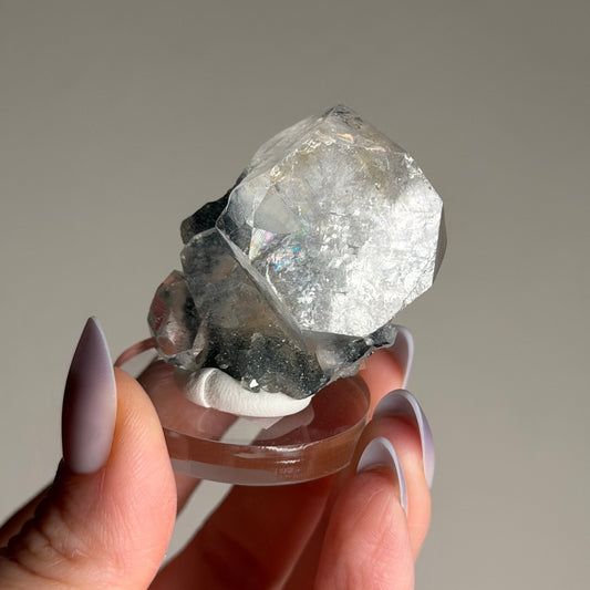 apophyllite with stilbite & black chalcedony o
