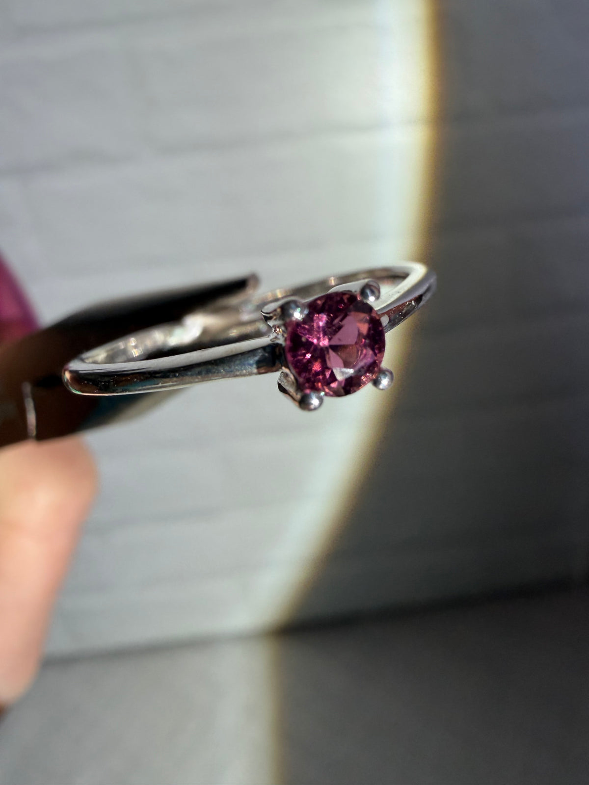 size 9 pink tourmaline ring