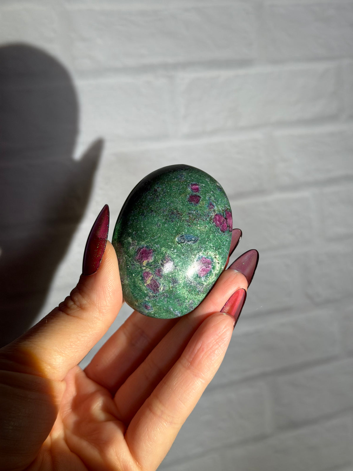 ruby in fuchsite palm