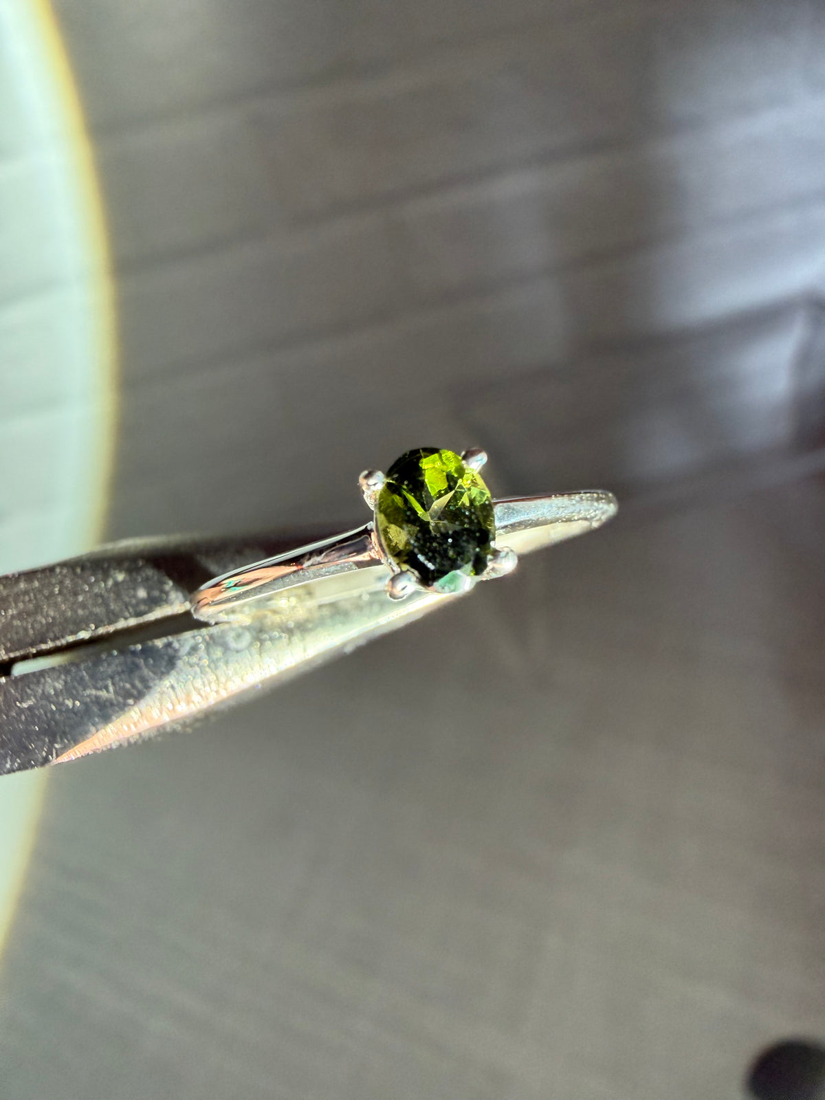 size 8 green tourmaline ring