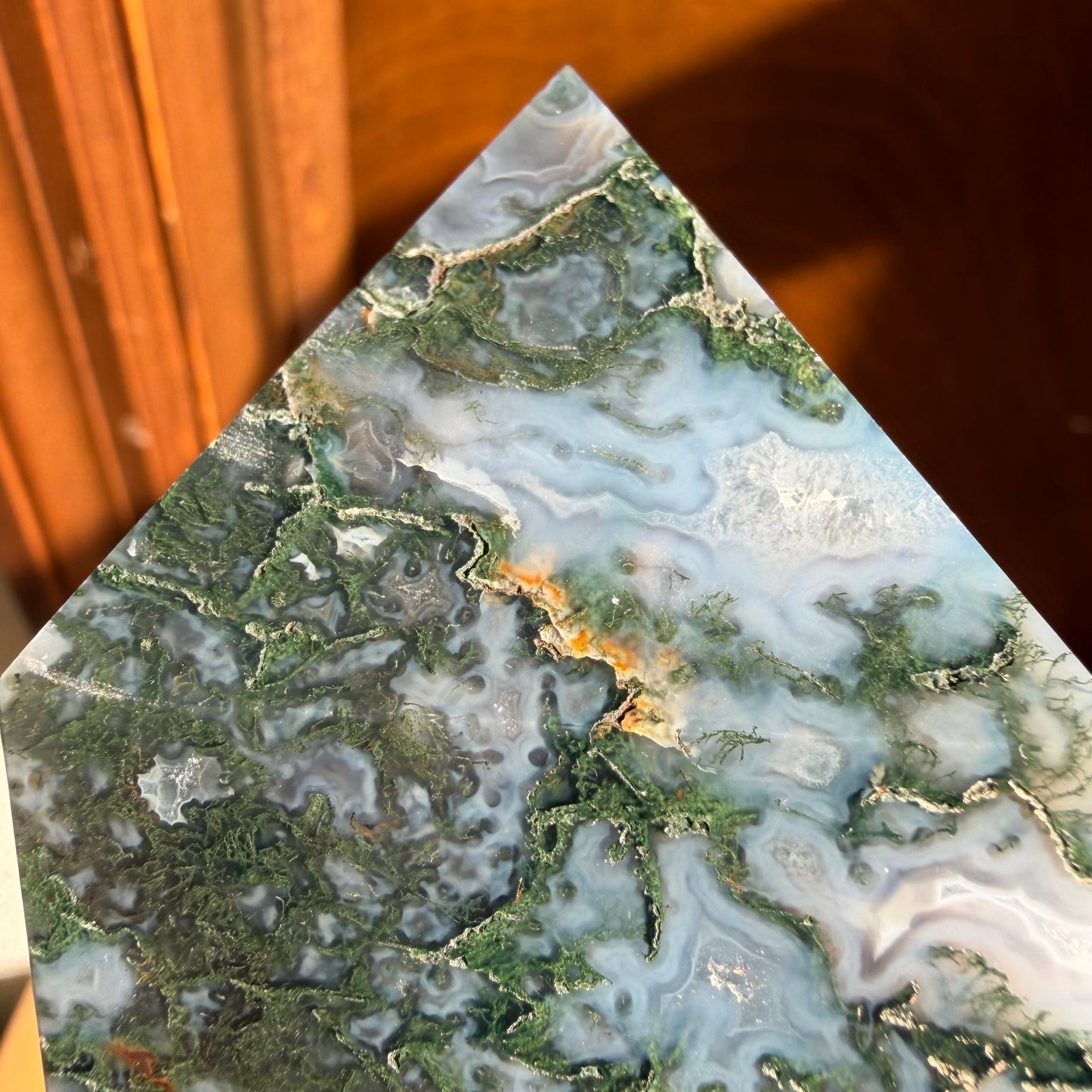 XL moss agate tower a