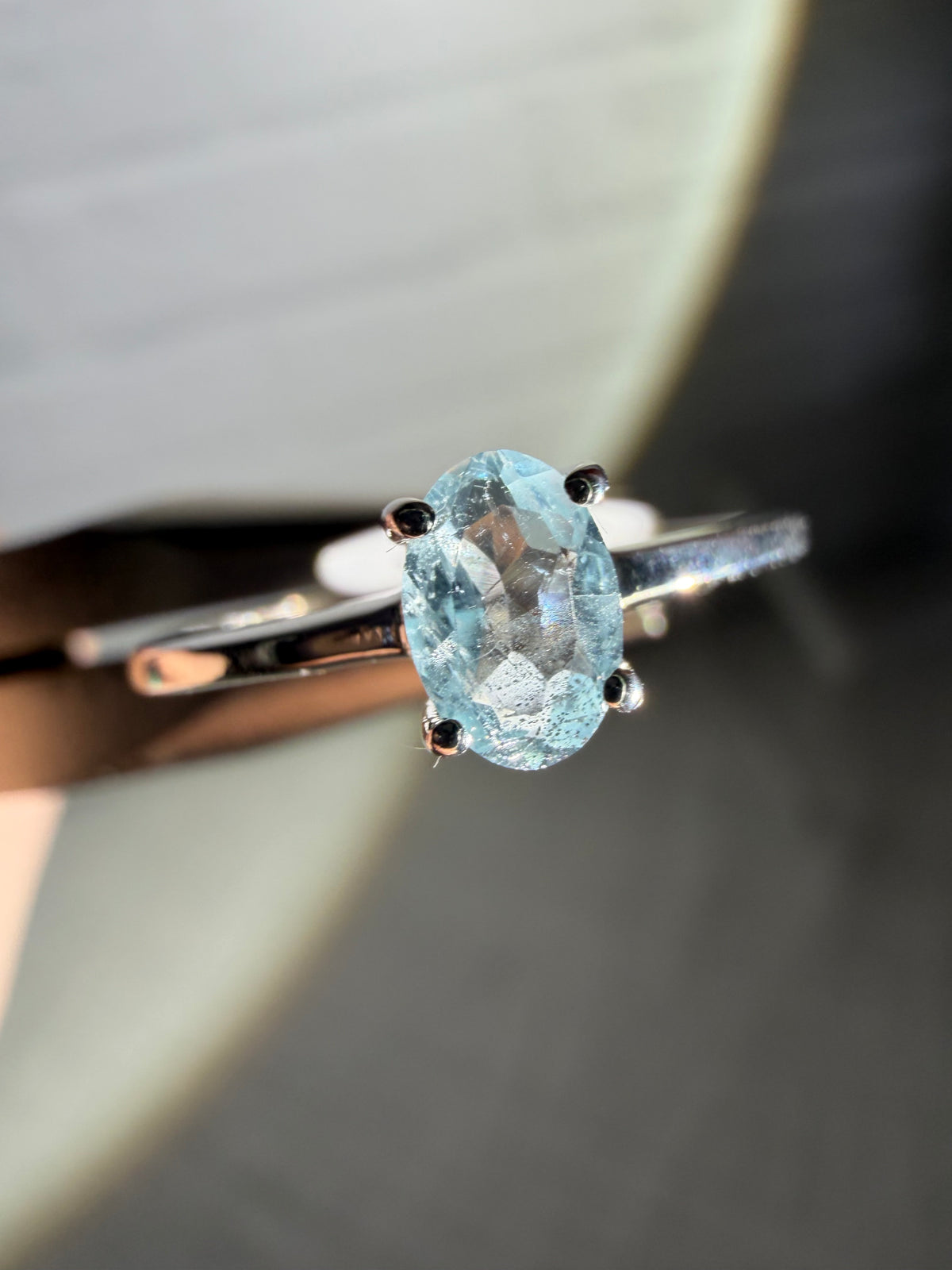 size 6 aquamarine ring
