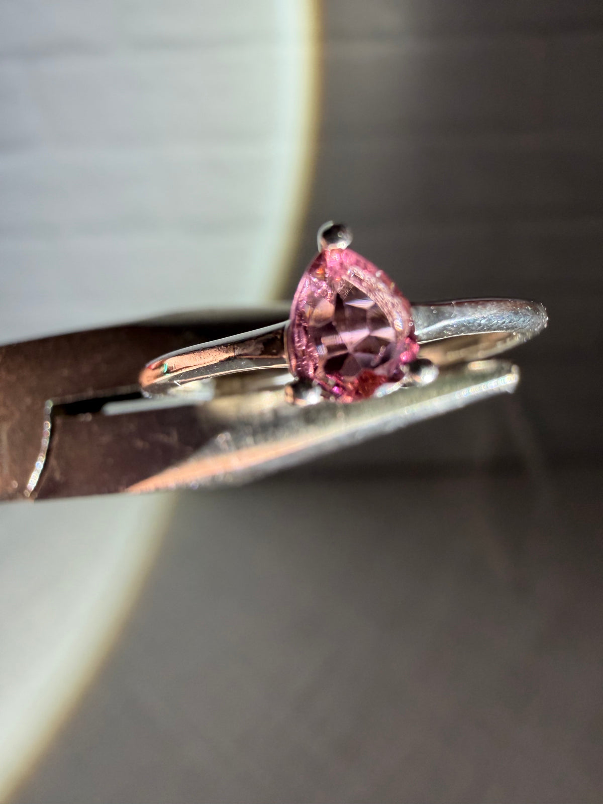 size 6 pink tourmaline ring
