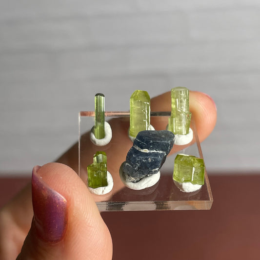 sapphire & green tourmaline set b