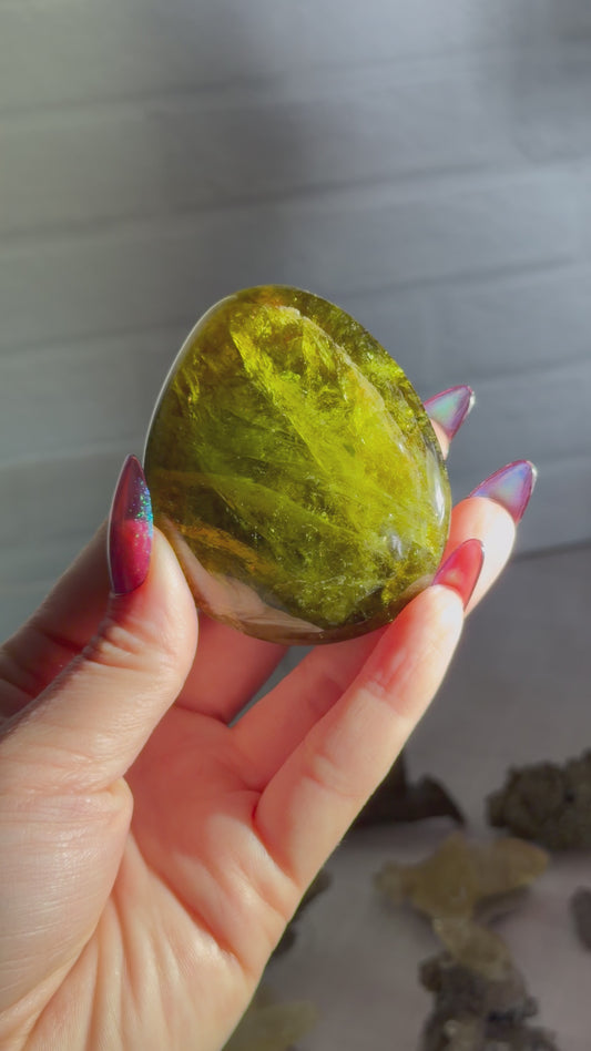 golden olive tourmaline freeform